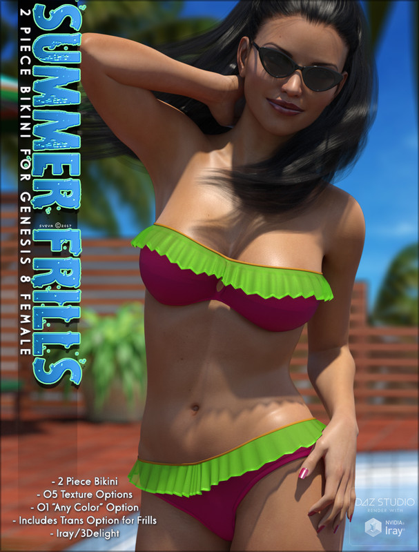Summer Frills Bikini Genesis 8 Female