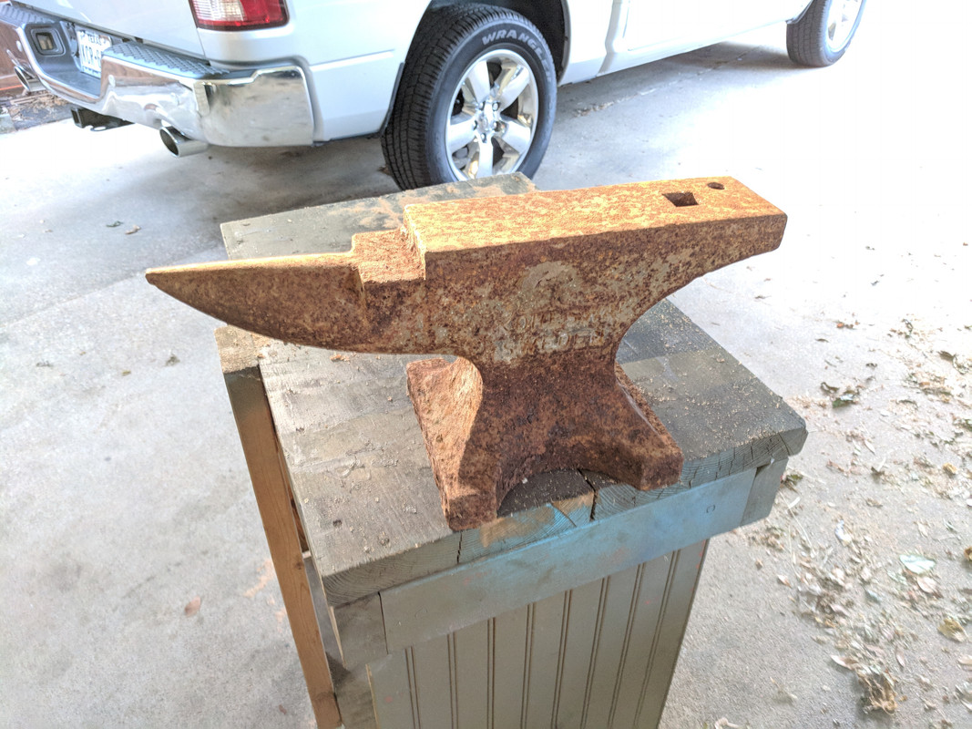 Fire Burned I Beam Anvil by 84metals