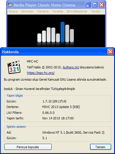 Media Player Classic Home Cinema 1.8.1 | Katılımsız