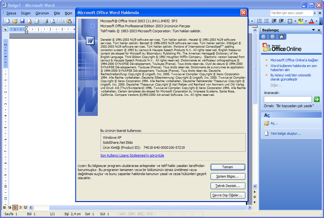 Microsoft Office 2003 Professional SP3 Lite TR (Ocak 2019) | Katılımsız