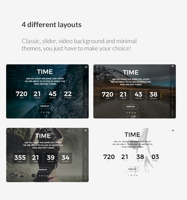 Time - Animated Coming Soon HTML/CSS Website Template - 14