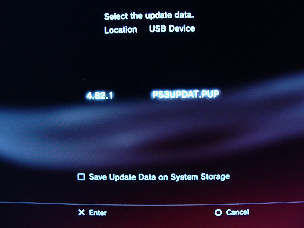 ps3 4.81 official firmware update usb start and select