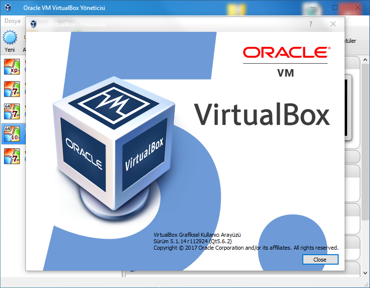 VirtualBox 5.2.12 Build 122591 | Extension Pack | Katılımsız