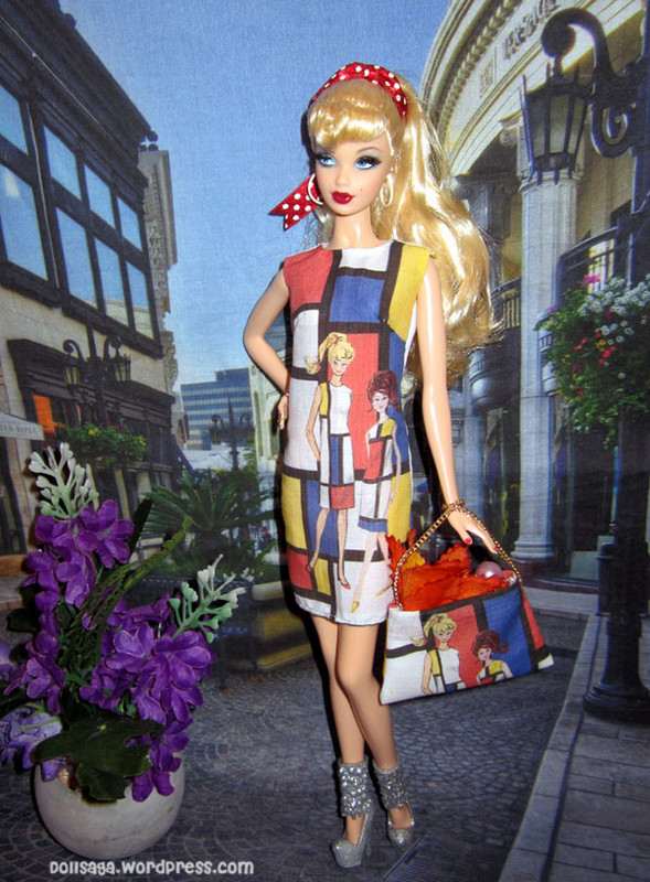 Mod Artist Redo Barbie Doll in Mondrian Print Dress 