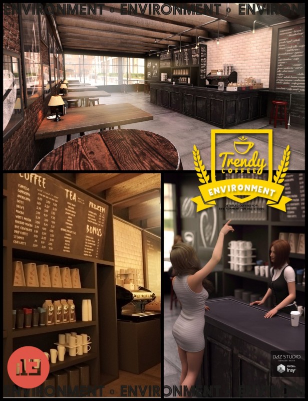 i13 Trendy Coffee Shop Environment