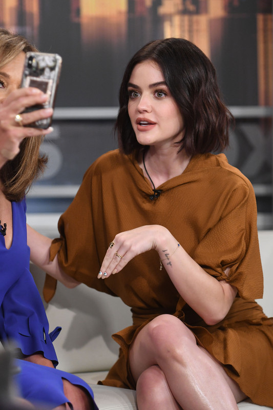 Lucy Hale Crossed Legs – On Good Day New York | LEGS COOL