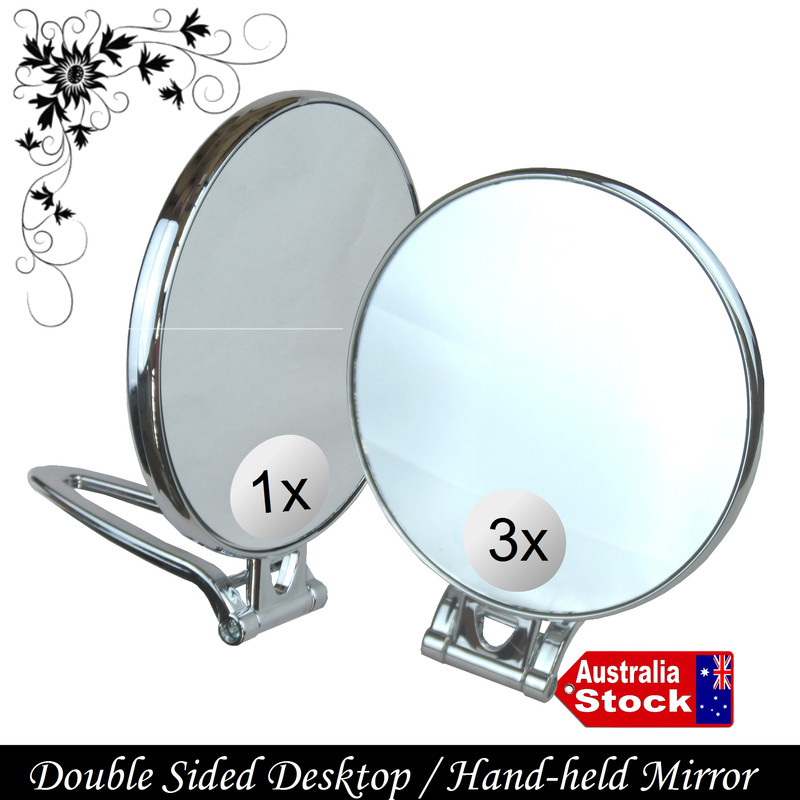 Folding Hand Held Vanity Magnifying Double Sided Travel Mirror Folding Hand Held Vanity Magnifying