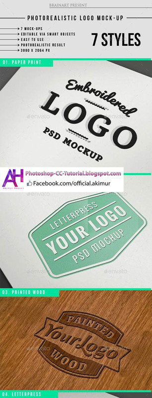 Download Photorealistic Logo MockUps V2 Photoshop PSD | 3000x2064 ...