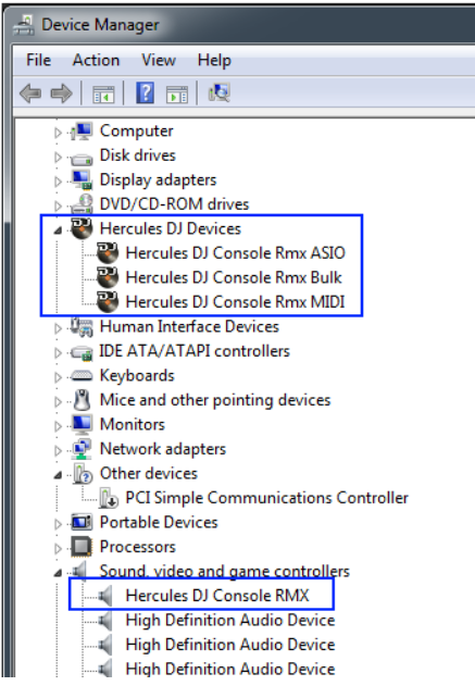 hercules rmx firmware update