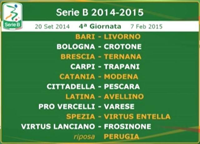 Serie B, Calendario Completo 2014-2015: Tutte Le Giornate In FOTO