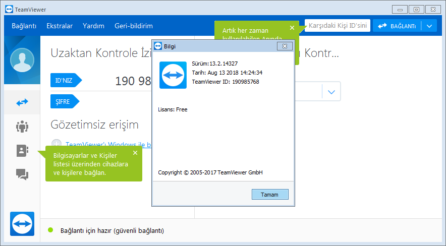 TeamViewer 13.2.14327 Final | Katılımsız