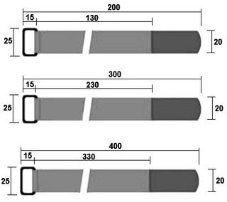 10 Velcro Serre-câbles 20x400 mm Serre-câbles velcro serre-câbles avec oeillet
