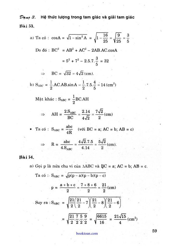 Phân loại và phương pháp giải các dạng toán Hình học 10 23