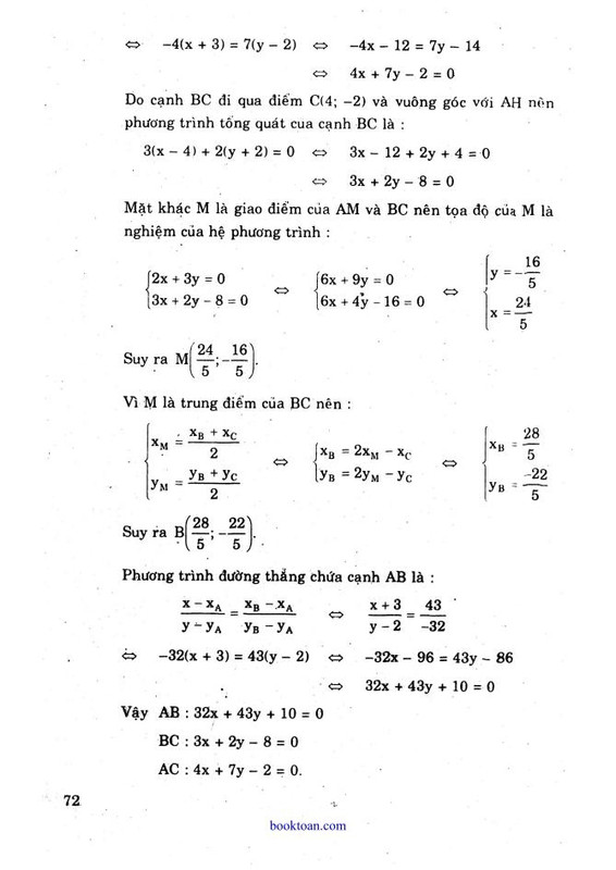 Phân loại và phương pháp giải các dạng toán Hình học 10 36