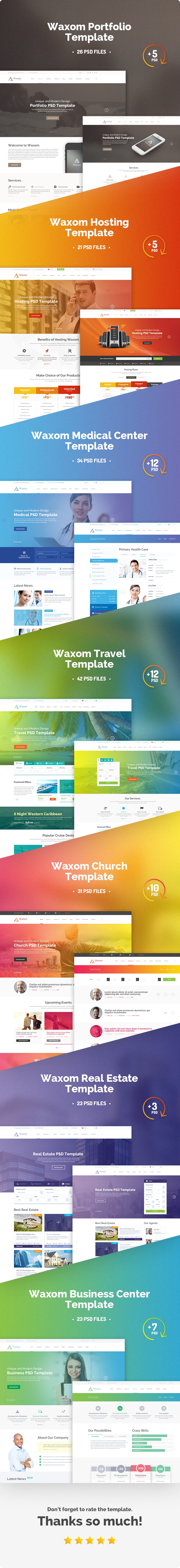 Waxom - Clean & Universal PSD Template - 3
