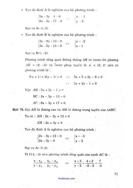 Phân loại và phương pháp giải các dạng toán Hình học 10 35