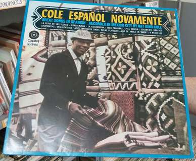 Vinil de Nat King Cole - Español novamente - canções românticas latinas