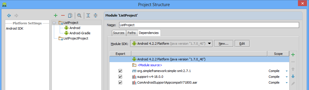 how to export android studio project as a dependency