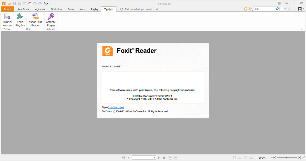 Foxit Reader 9.6.0.25114 Final | Katılımsız